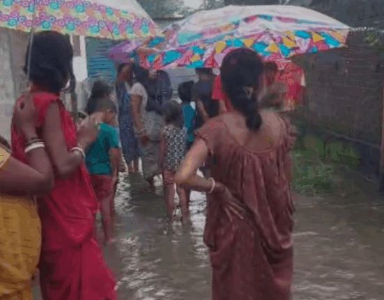Waterlogging due to heavy rain in fulbari!