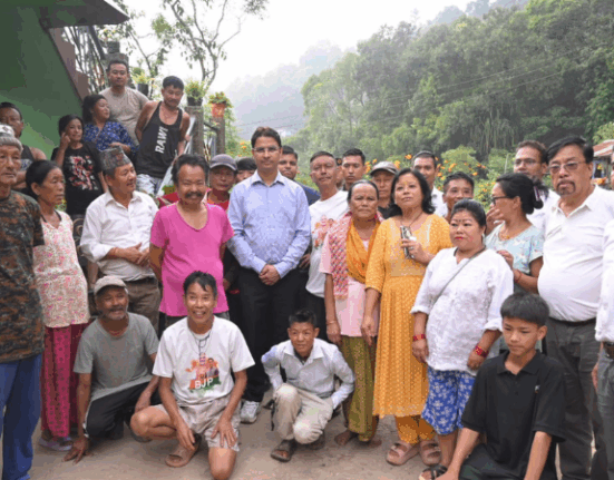 MP Raju Bista visited the landslide affected areas in Sonada-Rangbul area.