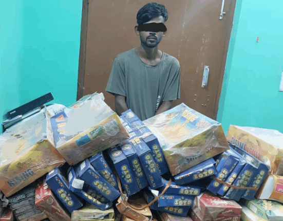 Police crackdown ahead of Diwali in Siliguri: Bhaktinagar police station arrests youth with banned firecrackers!