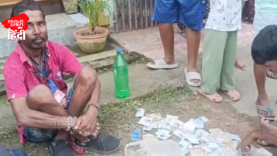 Hundreds of voter cards were found in a man's bag, causing a stir.