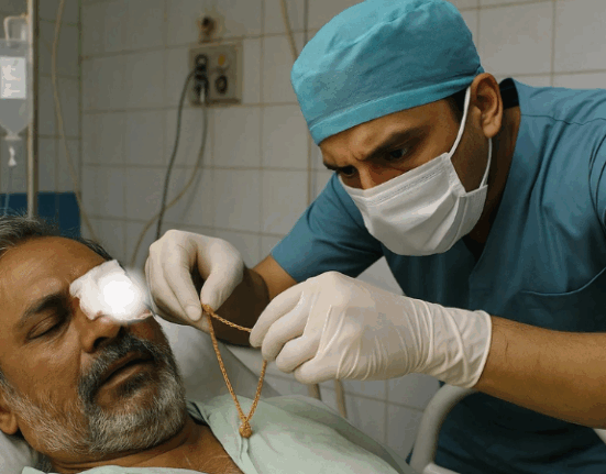 Shocking case of removing patient's eye and stealing gold jewellery in a medical hospital!