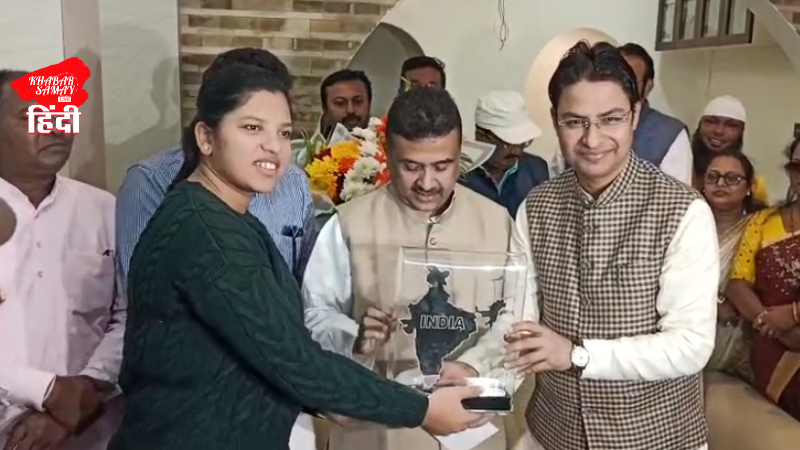 State opposition leader Suvendu Adhikari arrives at World Cup winner Richa Ghosh's house, receives warm welcome in Siliguri