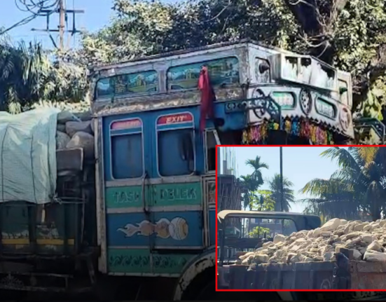Following the defiant stance of opposition leaders, the police have cracked down, taking swift action against trucks loaded with illegally mined sand and stones!
