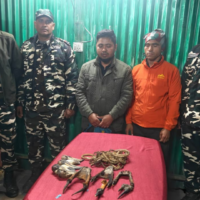 Wildlife trafficking racket busted at Indo-Nepal border; SSB apprehends two suspects.
