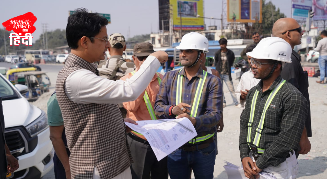 Raju Bista inspected the ROB at Darjeeling turn and the Sevoke-Balasan Elevated Highway project.