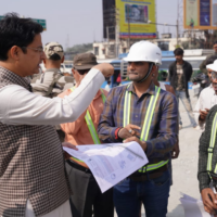Raju Bista inspected the ROB at Darjeeling turn and the Sevoke-Balasan Elevated Highway project.