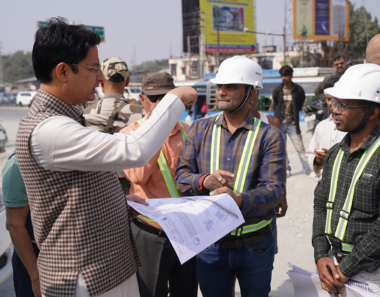 Raju Bista inspected the ROB at Darjeeling turn and the Sevoke-Balasan Elevated Highway project.