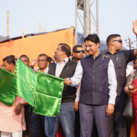 MP Raju Bista did the historic flag off of Mahananda Express from Naxalbari Railway Station.