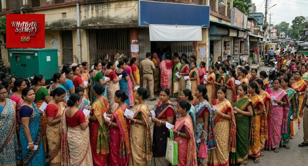 Siliguri women throng post offices and banks to get 'Annapurna Bhandaar'