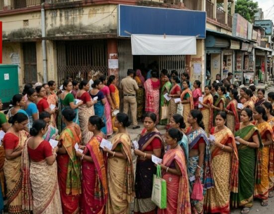 Siliguri women throng post offices and banks to get 'Annapurna Bhandaar'