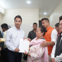 Eight families got new homes in Kalimpong, MP Raju Bisht handed over the keys of the houses.