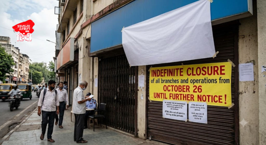 3-day bank strike from September 28, while indefinite closure from October 26!