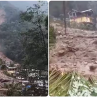 Another landslide hits West Sikkim, threatening several homes; villagers in panic