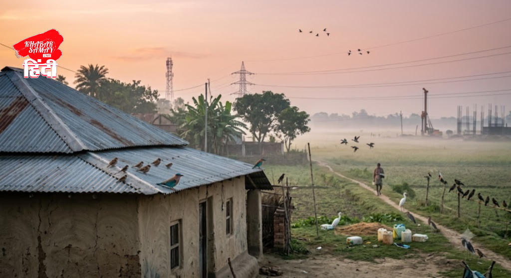 Why are birds like sparrows and bluethroats not seen in the residential areas of Siliguri?